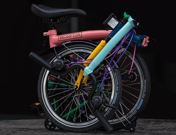 Custom Brompton with rainbow colour