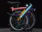 Custom Brompton with rainbow colour