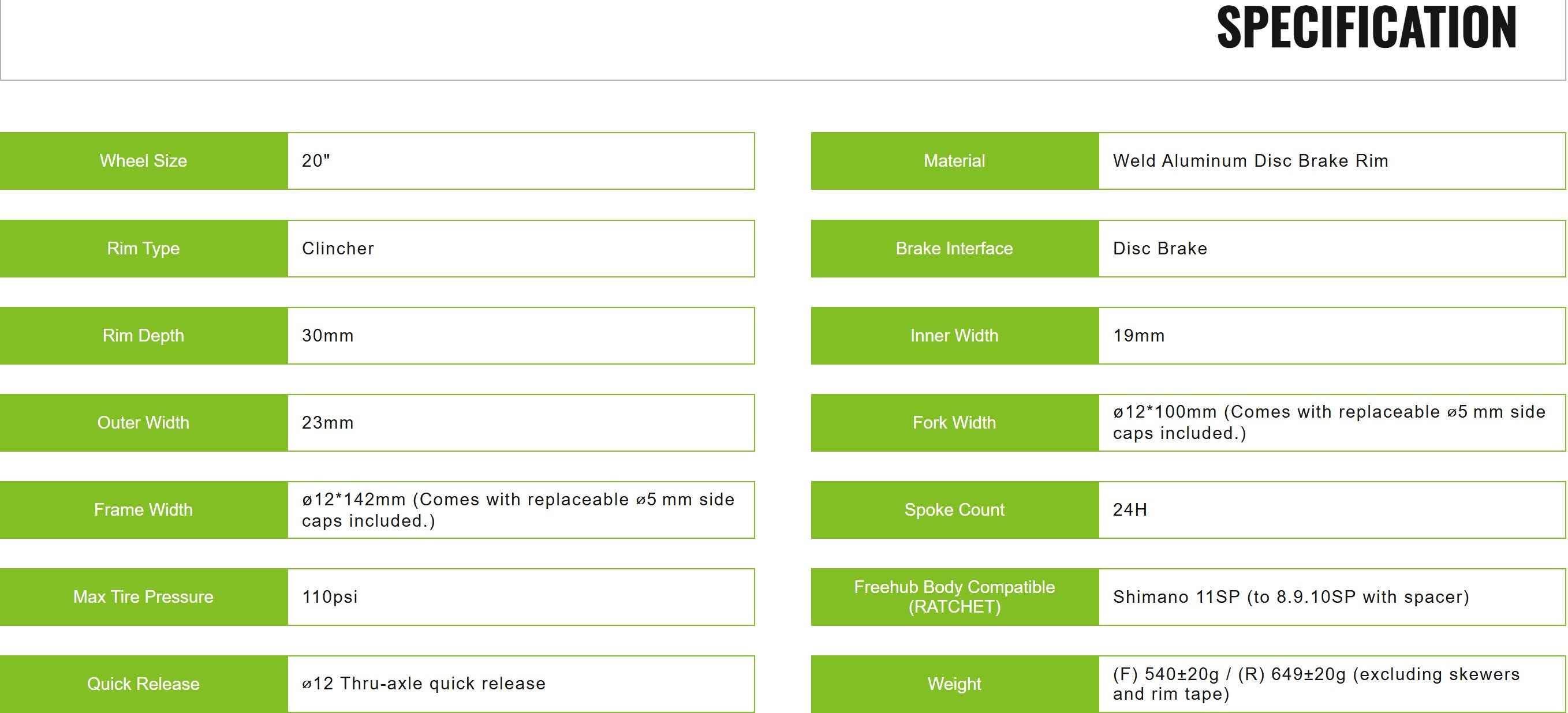 Hubsmith Lightweight Aluminum Wheelset for G Line